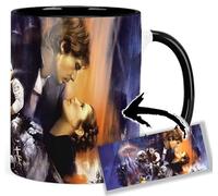 Star Tasse Wars The Empire Strikes Back Harrison Ford Mark Hamill Carrie Fisher Tasse Ceramique Intérieure et Poignée Noire Mug
