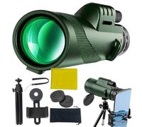 Star - Télescope monoculaire pour adultes de grande taille - Télescope monoculaire imperméable avec trépied, accessoires portables pour l'extérieur pour camping en montagne