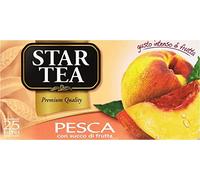 Star the Pesca tè tea box 25 sachets de thé pêche 37,5 g thé noir