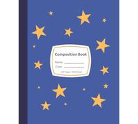 Star Themed Kids Composition Notebook - 100 Pages (50 Sheets) with Built-in Multiplication Table & Glossy Cover | Primary School & Homework Helper: Primary Compostion Book