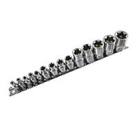 / Star Torx Douilles femelles 14pcs Set 1/4" / 3/8" et 1/2" douilles E E4 - E24