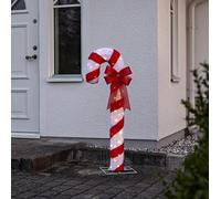Star Trading 475-24 Candycane Décoration LED « Sucre d'orge », F 80 LED blanc chaud, blanc/rouge, env. 45 x 120 cm, câble de 5 m, transformateur, extérieur, carton quatre couleurs