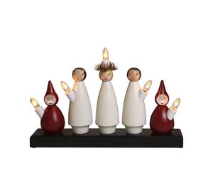 Star Trading Arche de bougies Lucia Choir blanc-rouge