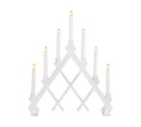Star Trading Bougeoir en bois Rut 7 43 cm Blanc