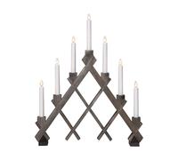 Star Trading Bougeoir en bois Rut 7 43 cm Marron