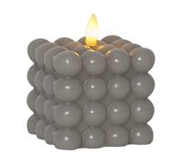 Star Trading Bougie Dot LED Flame Ø7.5x9.5 cm Gris