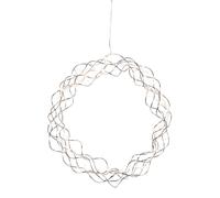 Star Trading Couronne Curly avec lumières LED 30 cm chrome