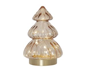 Star Trading Décoration de table Abete éclairage de Noël 18 cm Beige