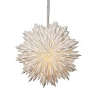 Star Trading Étoile en papier blanc recy locon de neige Décoration de Noël 60 cm