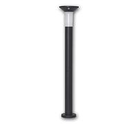 Star Trading Lampadaire solaire LED VALTA, plastique, noir, blanc chaud, 2 modes d'éclairage, détecteur de mouvement PIR, capteur crépusculaire, IP44