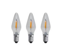 Star Trading Lampe de rechange E10 LED filament soft glow lot de 3 0.5W 1900K non dimmable