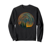 Star Trails Forest Night Sky Nature Lover Retro Wildlife Sweatshirt