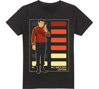 Star Trek - "All She's Got Captain" T-shirt pour homme TV5622 (3XL) (Noir)