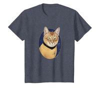 Star Trek Captain Cat Kirk T-Shirt, Enfant, Bleu Chiné, 10 Ans