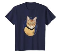 Star Trek Captain Cat Kirk T-Shirt, Enfant, Bleu Marine, 8 Ans