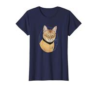 Star Trek Captain Cat Kirk T-Shirt, Femme, Bleu Marine, XL