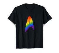 Star Trek: Discover Pride Rainbow Paint Badge T-Shirt