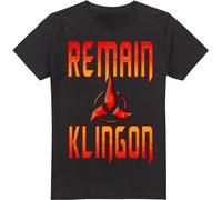 Star Trek : Discovery - T-shirt pour homme "Remain Klingon" TV5618 (5XL) (Noir)