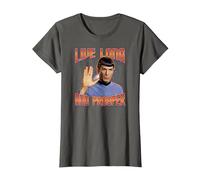 Star Trek Live Long and Prosper T-Shirt, Femme, Asphalte, XS