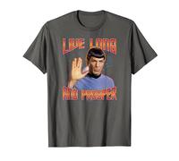 Star Trek Live Long and Prosper T-Shirt, Homme, Asphalte, M