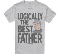 Star Trek - "Logically the Best Father" T-Shirt für Herren TV5685 (XL) (Sport Heide)