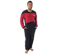 Star Trek Men's The Next Generation TNG Picard Command Uniform One Piece Costume Pajama Union Suit (S/M)