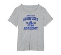 Star Trek Old School T-Shirt, Femme Grandes Tailles, Gris Chiné, 4X