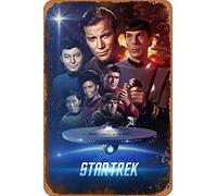 Star Trek Poster Panneaux d’étain Vintage Affiche de métal rétro Plaque de Panneau Mur Art décor 8×12 Pouces