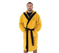 Star Trek Robe de chambre jaune du capitaine Kirk | Adoptez le luxe galactique avec style | Peignoir pour adultes avec logo