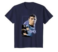 Star Trek Spock T-Shirt, Enfant, Bleu Marine, 10 Ans