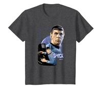 Star Trek Spock T-Shirt, Enfant, Chiné Foncé, 12 Ans