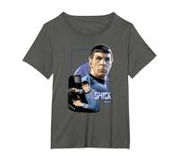 Star Trek Spock T-Shirt, Femme Grandes Tailles, Asphalte, 3X