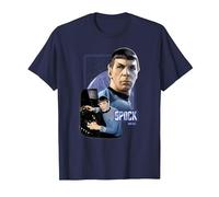 Star Trek Spock T-Shirt, Homme, Bleu Marine, XXL