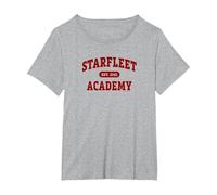 Star Trek Starfleet Academy EST. 2161 T-Shirt, Femme Grandes Tailles, Gris Chiné, 6X