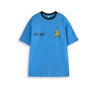 Star Trek T-Shirt Bleu Spock pour Hommes | Tee-Shirt Graphique Captain Uniform pour Adultes | Haut à Manches Courtes Tenue emblématique pour Trekkies | Cadeau de vêtements de Science-Fiction de Film