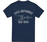 Star Trek - T-shirt "Hathaway Athletic" pour homme TV5546 (5XL) (Bleu marine)