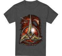 Star Trek - T-shirt "Klingon" pour homme/femme unie TV17524 (L) (Charbon de bois)