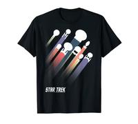 Star Trek T-Shirt Rainbow Stripe Unisex Adulte S