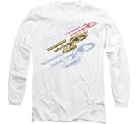 Star Trek - T-shirt "Tri Enterprise" pour homme/femme unie TV10398 (L) (Blanc)