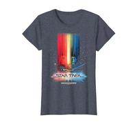 Star Trek The Motion Picture Poster T-Shirt, Femme, Bleu Chiné, M
