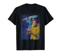 Star Trek The Original Series Kirk and Enterprise Poster T-Shirt