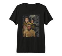 Star Trek The Original Series Retro Kirk Poster T-Shirt Haut de Gamme