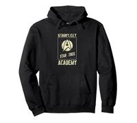 Star Trek: The Original Series Starfleet Academy Sketchy Sweat à Capuche, Unisexe pour Adultes, Noir, M