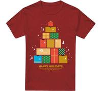 Star Trek : The Original Series - T-shirt pour homme "Happy Holidays" - Design de Noël TV13429 (L) (Cardinal)