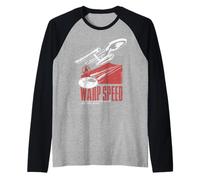 Star Trek: The Original Series Warp Speed to Boldly Go Manche Raglan
