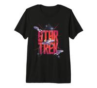 Star Trek Three Ships in Space T-Shirt Haut de Gamme
