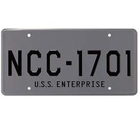 Star Trek - USS Enterprise - NCC-1701 - Plaque d'immatriculation en métal estampillé