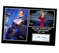Star Trek Voyager Seven Of Nine Jeri Ryan Impression signée Format A4 29,7 cm x 24 cm