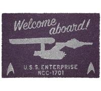 STAR TREK Welcome Aboard! Unisexe Paillasson Multicolore, polychlorure de Vinyle, 40 x 60 cm