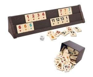 STAR V.I.P - Jeu d'Okey en bois lourd - Ensemble de Rummy VIP - 108 pièces - Pour tous âges - 6 joueurs - Joker wild card - 2014